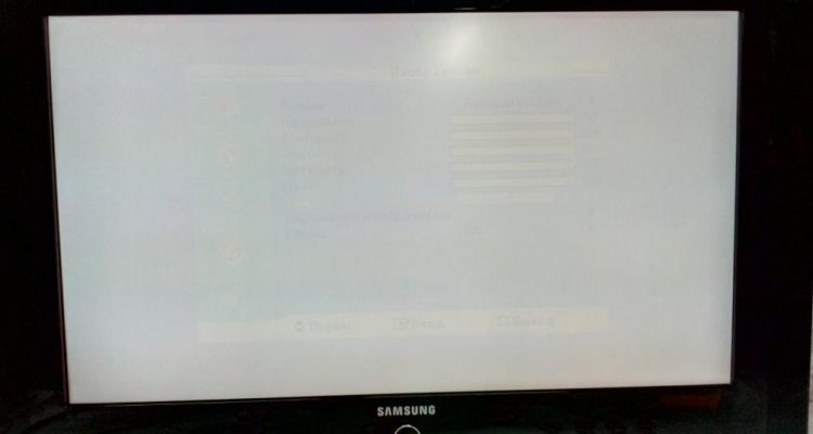 Белый экран в телевизоре Samsung LE32A330JA